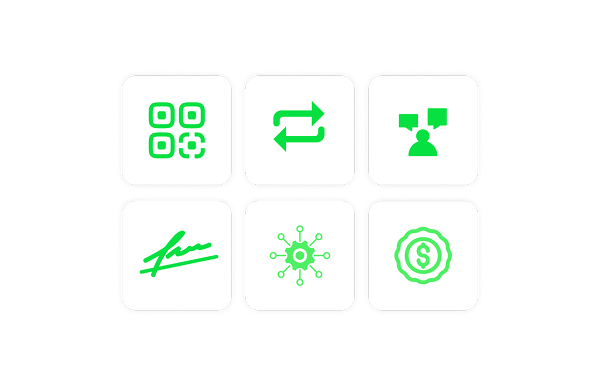 A render of three white cylindrical columns, against a warm creme background
