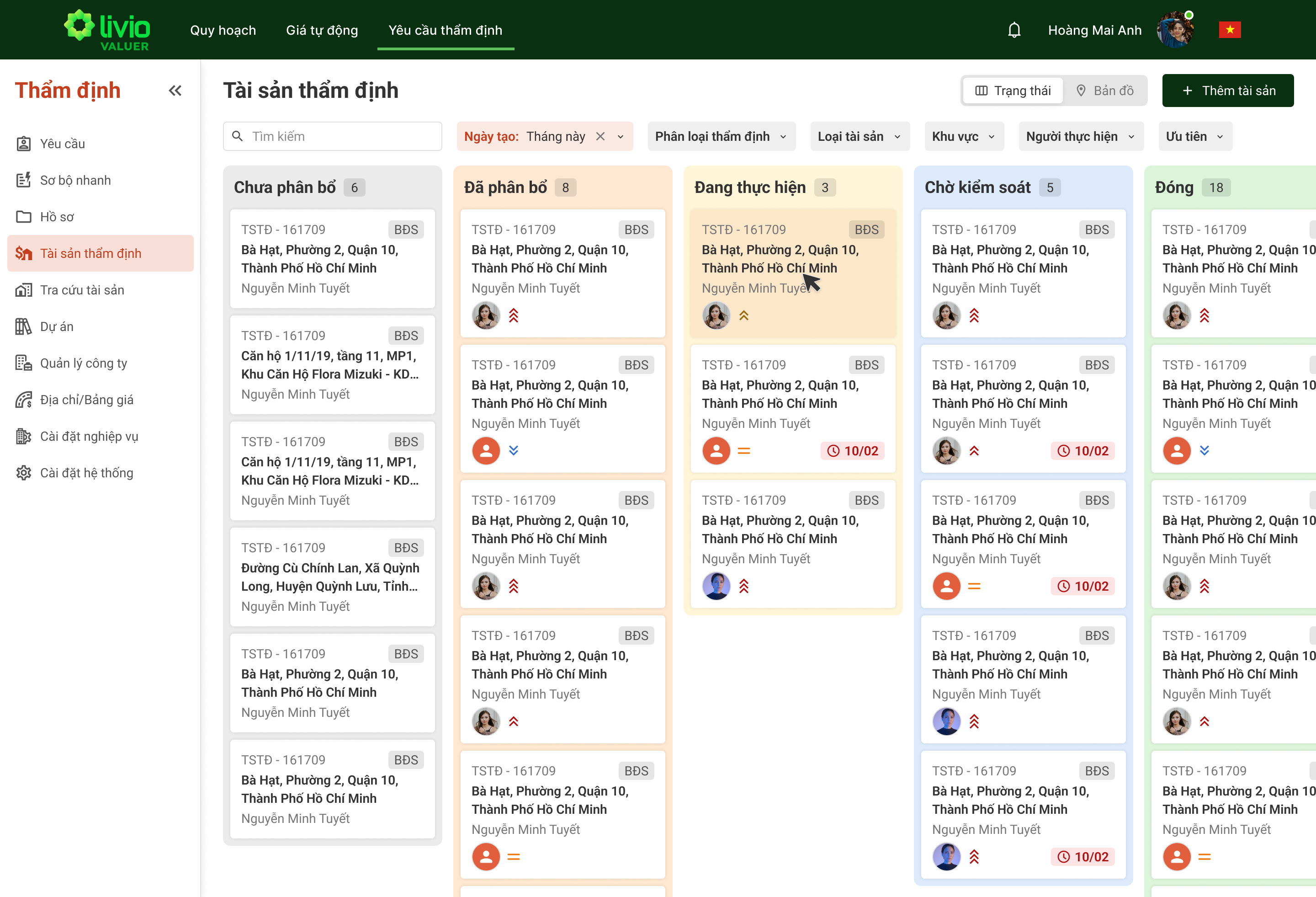 Data points on top of landscape